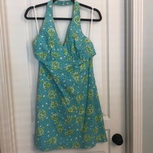 Lily Pulitzer Turtle Pattern Halter Top Dress